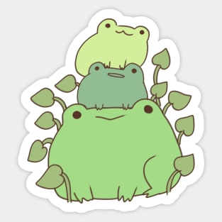 Frogs stack illustration Sticker